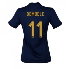 Francja Ousmane Dembele #11 Koszulka Podstawowych Kobiety MŚ 2022 Krótki Rękaw